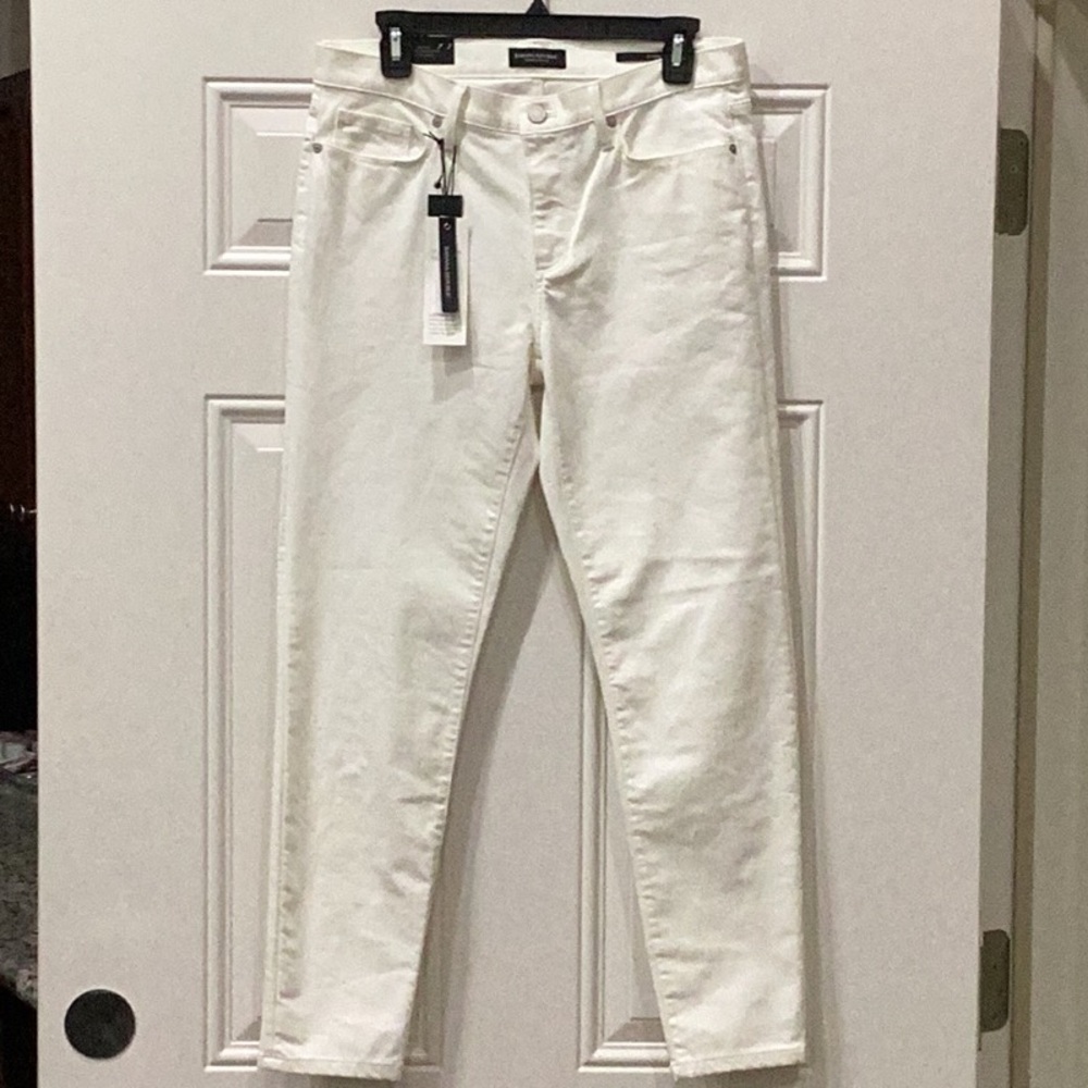 New Banana Republic White Denim Jeans Skinny Leg Size 29R (Item#P025)